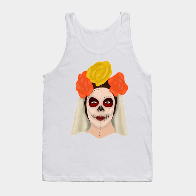 Tick Tock (day of the dead) Tank Top by Becky-Marie